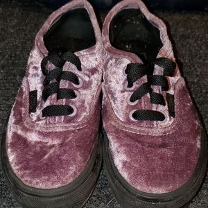 Bright Purple Suede Van's Kids "12.5